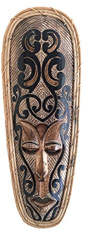 OMA African Mask Wall Hanging Wood Carved Goddess Of Love & Protection African Home Decor Gift - LARGE SZ - 21