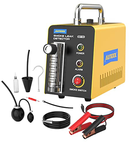 AUTOOL SDT103 - Macchina per Il Fumo per Auto, rilevatore di perdite di Fumo, Evap, Dispositivo diagnostico per Fumo, conduttura per Carburante, rivelatore di perdite, Compatibile con Veicoli da 12 V