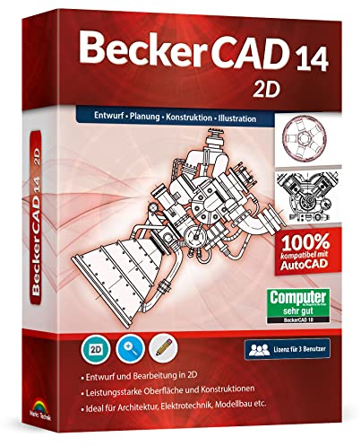 BeckerCAD 14 - 2D CAD-Software und Zeichenprogramm für Architektur, Maschinenbau, Modellbau und Elektrotechnik - 100% kompatibel mit AutoCAD