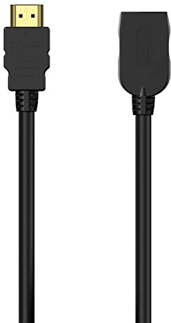 AISENS - A120-0546 - Cable HDMI V2.0 prolongador premium alta velocidad/HEC 4K@60Hz 18Gbps, A/M-A/H, negro, 3.0m