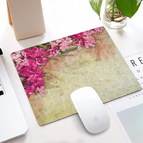 Mouse pad, Gaming mouse mat, large mouse pads,Floral Vintage Illustration of Oleander Flowers Distressed Retro Background, Yellow,Mouse Mat Gaming 320x240x3mm Mice mat, Non slip Rubber base desk mat