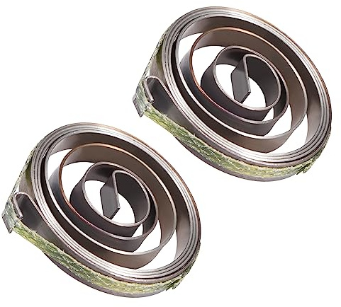 QUARKZMAN 36 x 6 x 0,65mm Plano Bobina Resorte x 2uds Taladro Prensa Pluma Alimentación Retorno Bobina Resorte para Taladro Prensa, [Bronce Tono]