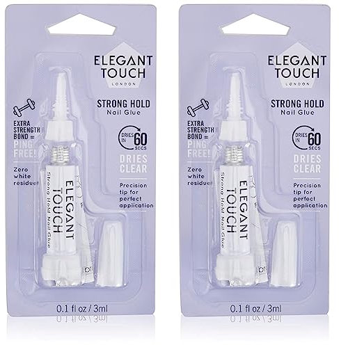 Elegant Touch Firm Hold Glue 3G Nail Care Tools (Pack of 2)