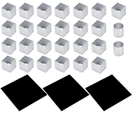 VIFERR Moule à Gâteau Cube 3D, Moule à Gâteau Rubik à Trois Couches en Métal Rotation Moule de Boulangerie Pour Mousse Dessert Maison Outil de Cuisson Accessoire