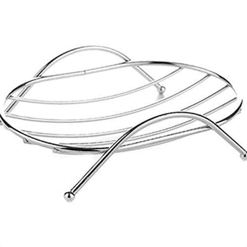 Porte-savon tendance rectangulaire en acier inoxydable avec ellipse pour la cuisine, la douche, utile et attrayant