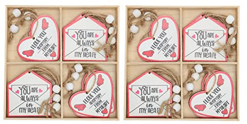 24 Stück Herz-Anhänger „Love“, Leichter Holz-Türhänger, Romantische Herz-Holzscheiben Für Zuhause, Wandkunst, Outdoor, Thanksgiving, Herbstdekorationen