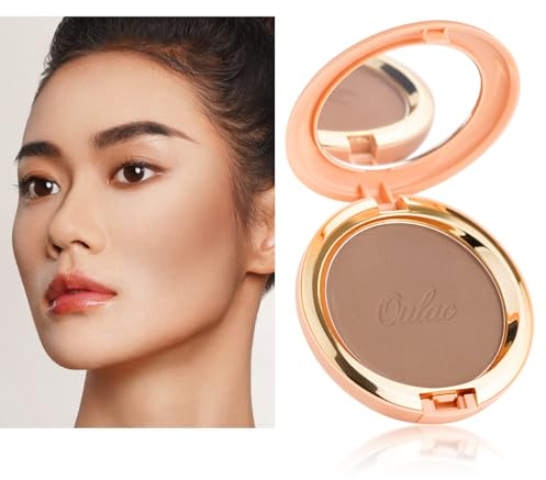 Oulac Bronzer Puder Face Makeup – Bronzing Powder, Cream Bronzer Soft Touch, solkyssande naturligt utseende, Aso for Blush, Highlighting, Contour, Vegan & Cruelty-Free BS02