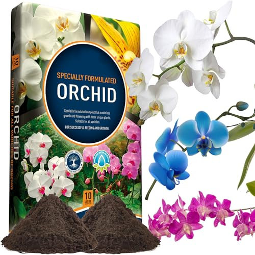 Orchid Potting Compost Mix For Lovely Orchid Plants Stronger Roots With Long-Blooming & Improved Water Retention (10 Litres)
