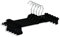 RSR Hangers Hosenspanner PUC Kleiderbügel 42 cm mit Klammern 10 Stück Schwarz, Verstellbare Gummierung