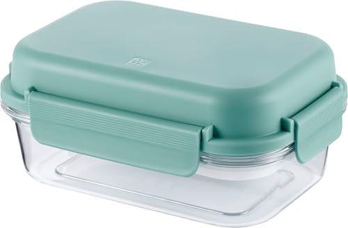 ZWILLING Lunchtime Lunchbox mit integriertem Kühlakku, Brotdose mit Fächern, Vorratsdose rechteckig, Kunststoff, 1 l, Grün