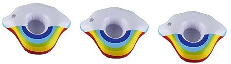 Vaguelly 12 Pièces Porte-gobelet Natation Accessoires Accessoire de Bain à remous Plateau de Service de Boissons Gonflable Flotteur de Boisson Arbre Gonflable Dessous de Verre Flottant