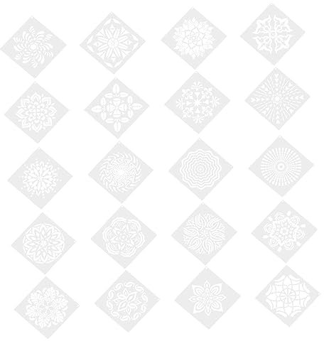 CANIGHT Mandala-muster-schablonen Zum Malen 20 Stück Vorlagenfunktion Für Das Handwerk