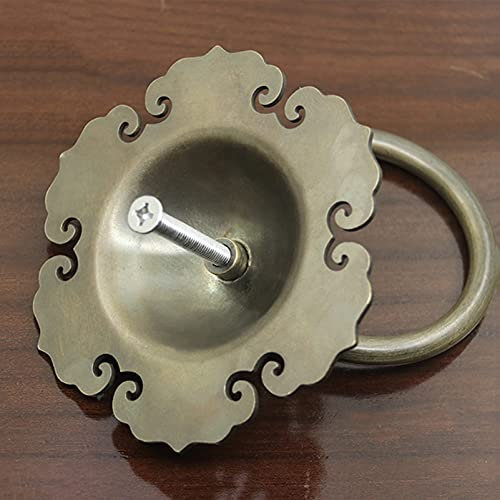 Türklopfer, Messing-Türklopfer, Haustürklopfer, Retro-Bronze-Türklopfer, antiker Messing-Haustürgriff, verdickter Rostschutz(6Cm Diameter)