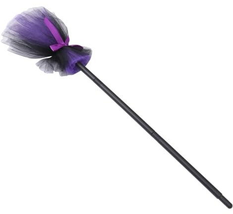 Vaguelly 1pc Halloween Broom Decoration Witch Broom Props for Cosplay Party Supplies Lifelike Design for Halloween Decorations and Costume Accessory