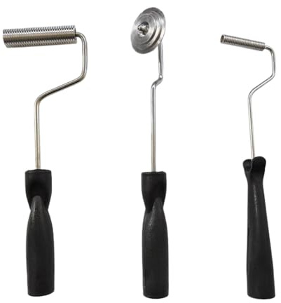 ZHUMCCY Herramientas de fibra de vidrio,Rodillo laminado - Kit de herramientas de rodillo de fibra de vidrio de aleación de aluminio 3x - Juego de rodillos de burbujas para laminación de fibra de