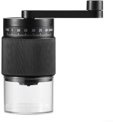 Feegow Moulin à café manuel avec 30 réglages de mouture externes réglables, fraise de haute précision, moulin à café portable pour la maison, le bureau ou les voyages (noir)