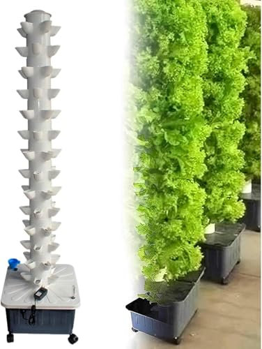 Sistema di piantagione idroponica Torre idroponica a 14 Strati e 70 Fori, Sistema di piantagione idroponica Smart Garden, Piantagione idroponica in Serra