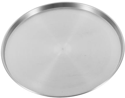 SHOWERORO Placa Inoxidable Bandeja Para Pizza Antiadherente Para Microondas y Horno Utensilios De Cocina