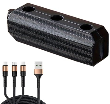 Magnetischer Kabelclip, magnetisches Kabel, magnetischer Kabelmanagement-Clip, 3 Löcher, abnehmbarer multifunktionaler Klebstoffhalter für den Arbeitsplatz zu Hause, Küchenschlafzimmer