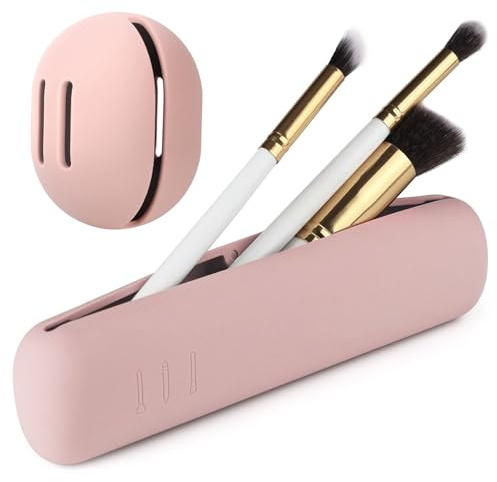 deegbbyi Make Up Pinsel Tasche Travel Essentials Tragbarer Kosmetiktasche | 1stk Make Up Pinsel Aufbewahrung und 1stk Beauty Blender Case, Kosmetik Organizer, für Reisen Aufbewahrung