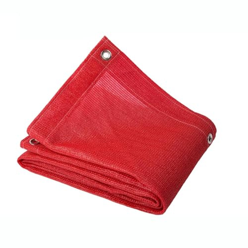 Premium Red Shade Netting 95% UV Block - Garden Shade Cloth 1x2.0m 2x2.0m 2x4.0m 3x4.0m 4x5.0m Heavy Duty Tear Proof Mesh for Garden Patio Carport(4x5.0m(13x16.4ft))