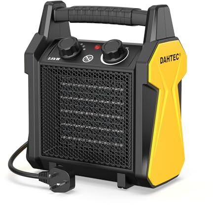 DAHTEC 2800W Portable Ceramic Fan Heater - Fast Heating & Energy Efficient - Mini Heaters - Overheating & Tip-Over Protection - Ideal for Home&Office