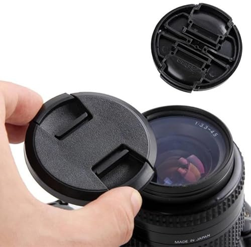 REFLEX CAMERA 72mm Center Pinch Snap-on Lens Cap Cover – Compatible with Canon, Nikon, Sony, Pentax DSLR Camera Lenses – Durable Front Lens Protector Against Dust, Scratches & Sunlight (72mm)