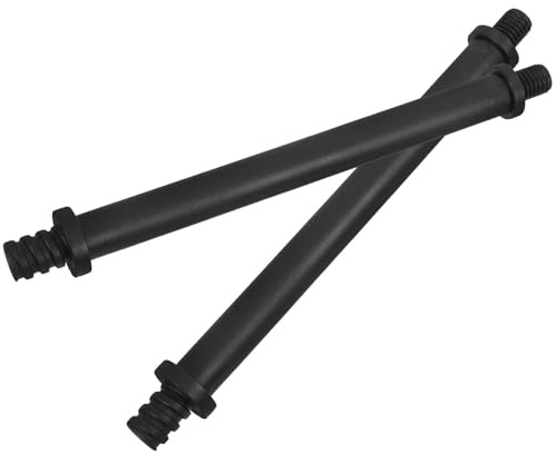 DOITOOL Mangos de Repuesto para Escobilla de Inodoro 2 Piezas Conector Roscado M10 Plástico Negro 141 MM Accesorios para Reparación y Limpieza Eficaz Baño