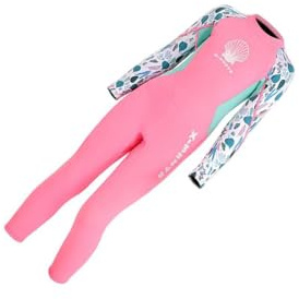 YIXANNX Muta da sub per bambini e bambine, realizzata in neoprene da 5 mm, efficace, impermeabile e delicata sulla pelle, muta sub per bambini, termica, Rosa, S