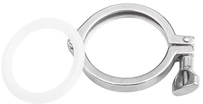 Tri-Clamp-Verschraubungen aus Edelstahl 304 – Hygienische Klemmringverschraubung for Anwendungen in der Lebensmittel-, Getränke- und Pharmaindustrie(19mmx50.5)