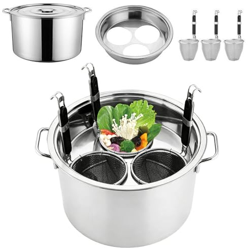 Pasta con colador, hervidor de pasta de acero inoxidable | caldos con colador | para principiantes profesionales, familiar, sopa de , camping, vacaciones