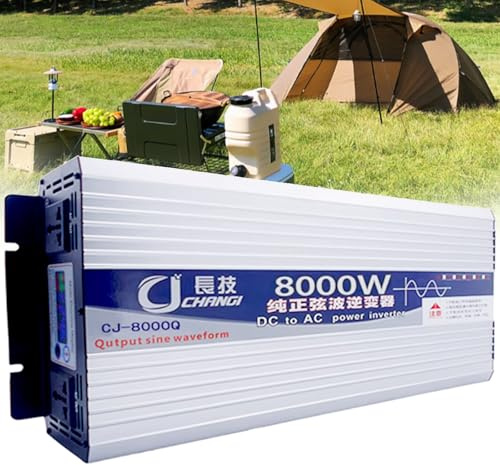 Inverter da Auto 3500W 4000W 5000W 6000W 8000W 12000W 16000W Inverter Onda Pura Potenza Invertitore Corrente 12V 24V 48V 60V 72V a 220V 230V Convertitore Trasformatore per Camper(8000W,48Vto110V)