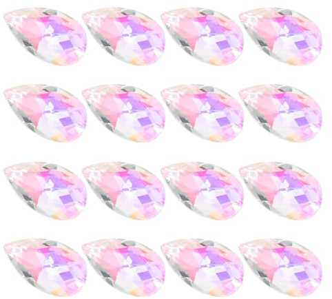 AKOOSY Cuentas de Cristal Prismáticas para Colgar en Ventanas 20 Piezas 38 Mm Color Ab Electrólito Colgantes de Lágrima Facetados para Decoración Hogar y Jardín Atrapasoles de