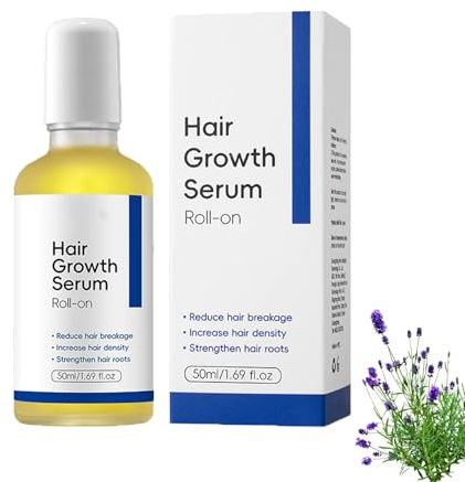 Sérum Para El Crecimiento Del Cabello De Romero Roll On, 50ML Rosemary Hair Growth Serum Roll On Rosemary Care Strong Hair Essence Reduce Eficazmente La Caída Del Cabello