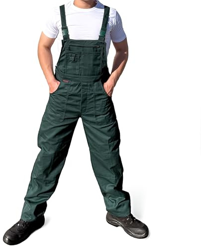 Charlie Barato Arbeitslatzhose – Robuste Arbeitshose mit Trägern, strapazierfähige Latzhose mit vielen Taschen für Baustelle, Werkstatt, Garten