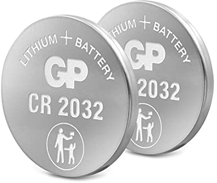 GP CR2032 C2 Lithium pile de pièces de monnaie (3V), 2-pack (blister de 2 parties)
