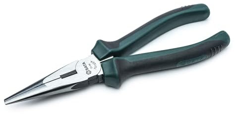 SATA Flachrundzange mit Schneide, 207 mm ST70102AST (Telefonzange Radiozange Schneide), Geschmiedete Flachrundzange mit Schneide (Radio-oder Telefonzange)