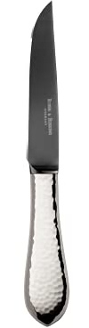 Robbe & Berking Couteau à Steak Frozen Black Martelé (plaqué Argent Massif 150 g)