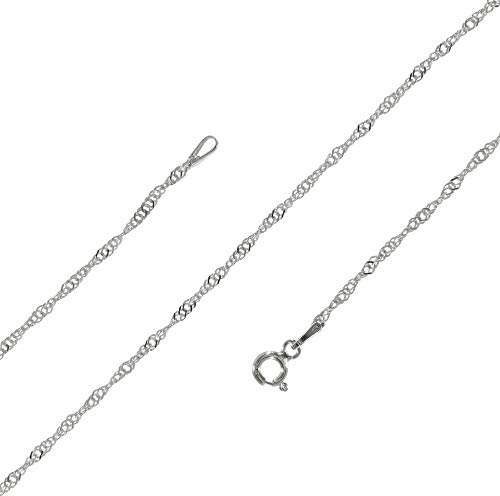 Avesano Singapurkette 925 Silber Kette Damen 2 mm Halskette 101086-0 | flache Silberkette in den Längen 38 40 42 45 50 60 cm verfügbar