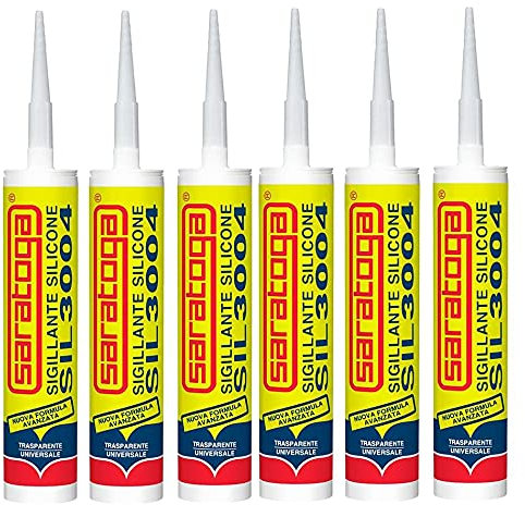 Silicone sigillante trasparente Saratoga - SIL3004-6 pezzi