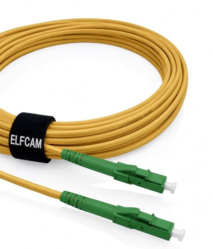 Elfcam® - Cavo Fibra Ottica LC/APC per LC/APC Simplex Monomodale LSZH (10M)