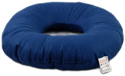 TAKIMED Runder Kissen mit Hohl-Silikonfaser, Antidekubitus-Donutkissen, orthopädisches Kissen für Rollstuhl, Kissen für Bürostuhl, Kissen für Sessel, Italienisches Produkt