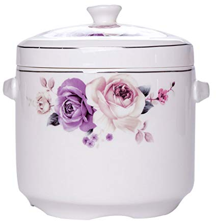 Pentola carne Ceramica stufato pentola con coperchio, due orecchie, delle famiglie impermeabile Liner, POT della minestra, fumante piatto, Pentola, Pentola da stufato, Ciotola for zuppa Casseruola