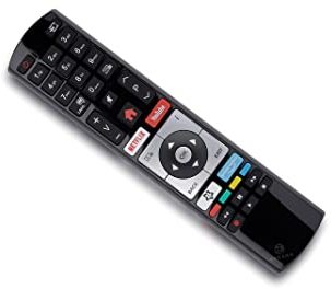 Dakana Ersatz Fernbedienung für Telefunken RC4318P / RC4318 Finlux Vestel Edenwood 4K Ultra HD mit YouTube Netflix Tasten Fernseher Receiver TV Remote Control vorkonfiguriert und sofort einsatzbereit