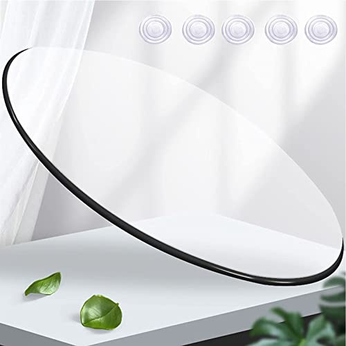 KDLKCT6 Runde Tischplatte Aus Gehärtetem Glas 35 45 55 65 75 80 cm, Tisch Glasplatte Ersatzteil, Transparent, Flach Und Glatt, Einfach Zu Säubern, Hohe Härte - Geeignet Für Zuhause, Küche, Esszimmer