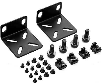 PhyinLan Rack Mount Kit for 17.3 inch Switches, Adjustable Rack Ears for Buffalo Tech, Cisco, NETGEAR,Dell, D-Link, Linksys and TRENDnet Products, Adjustable Hole Distance 14-29mm