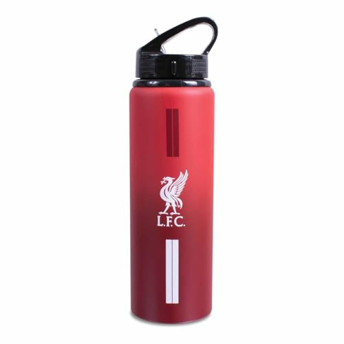 Hy-Pro Liverpool F.C. Team Merchandise 750ml Aluminium Fade Water Bottle, White, One Size