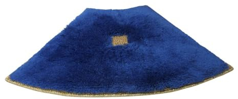 Nicol Badteppich Piazza 60 x 80 für halbe Runddusche Farbe Dunkelblau Kontur mit Goldmetallisiertem Garn 868041