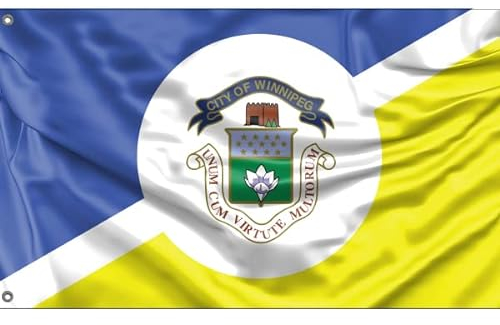 Winnipeg, bandiera del Canada | Stampa dal design unico | Made in EU (90x150 cm)