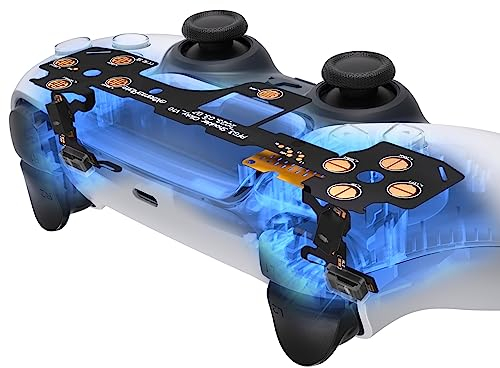 eXtremeRate Clicky Hair Trigger Kit per ps5 Controller BDM-030,Microinterruttore Trigger Stop Ergonomico Blocco Grilletti Bumper Mouse Click per ps5 Joystick BDM-030(Versione Forte)